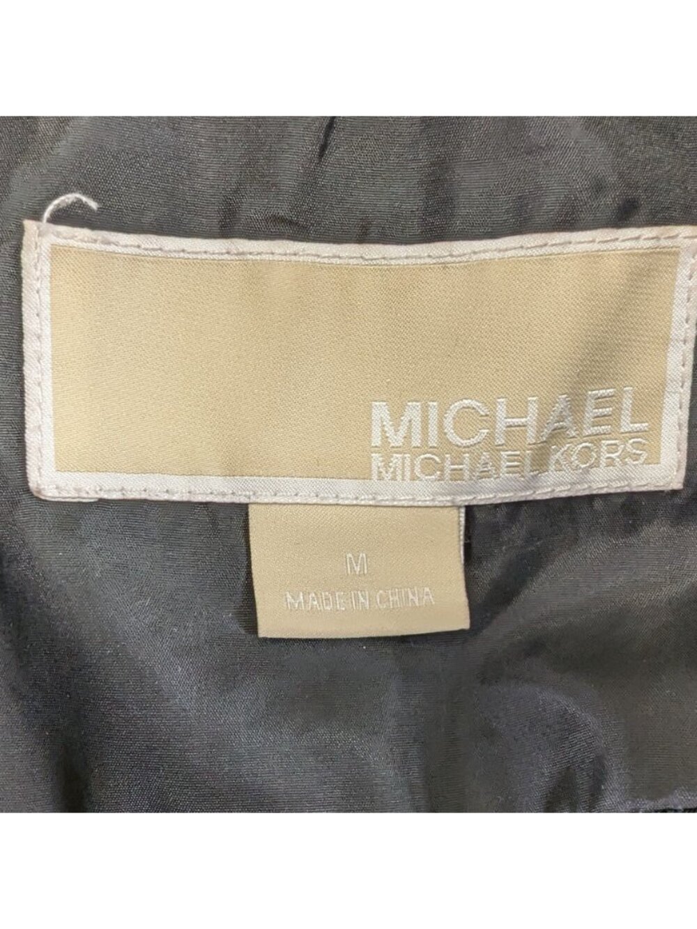 Michael Kors Black Quilted Hooded Puffer Coat w/ Gold Zippers Women's Size M - Picture 6 of 13